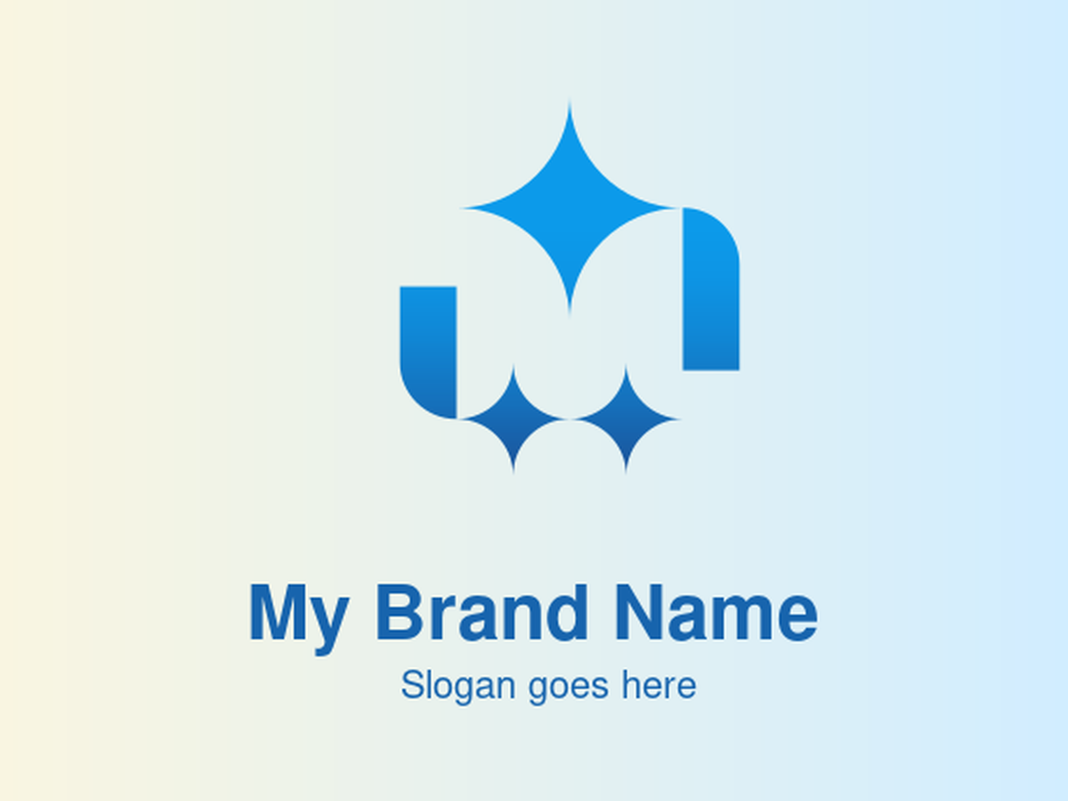 A Dynamic Starburst and  letter M Logo Design